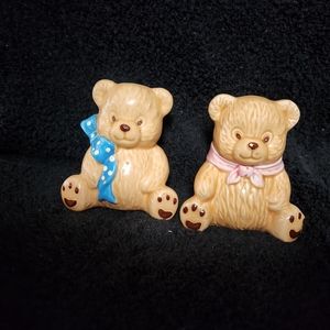 Vintage His & Hers Bear Salt & Pepper Shakers